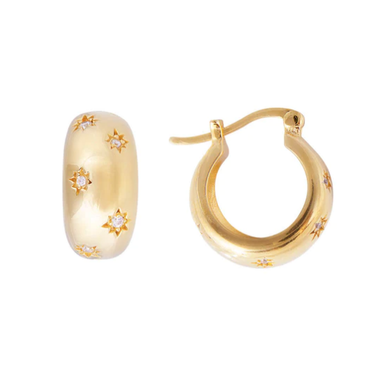 Fairley - Starburst flared hoops