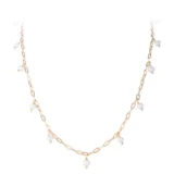 Fairley - Pearl pom link necklace
