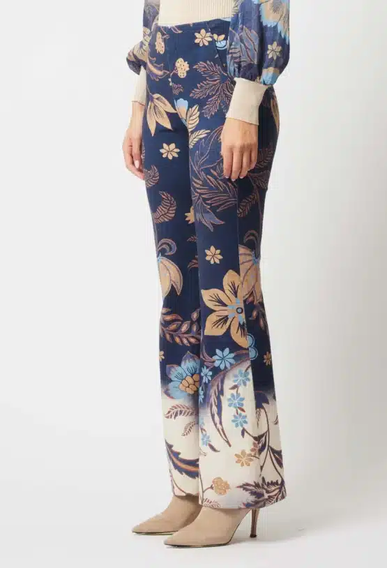 Once was - Getty flared leg ponte pant | lotus flower - Image 5