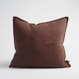 eadie lifestyle - Luca® Linen Cushion - Chocolate - Image 2