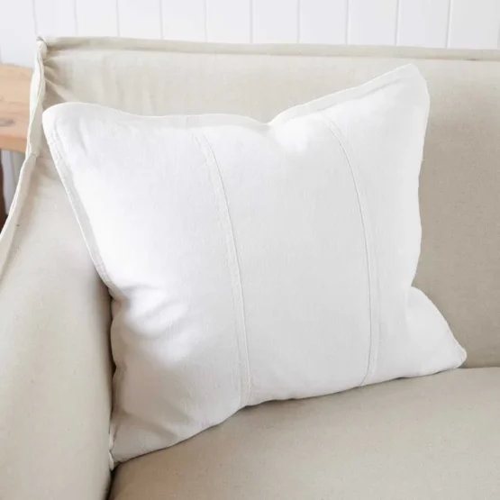 eadie lifestyle - Luca® Linen Cushion - Off White - Image 4