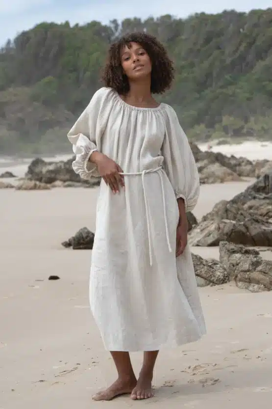 Lilly Pilly - Lucia linen dress | oatmeal - Image 2