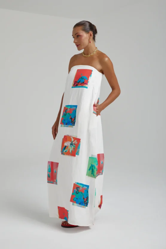 Summi summi - strapless maxi dress | montage white - Image 2