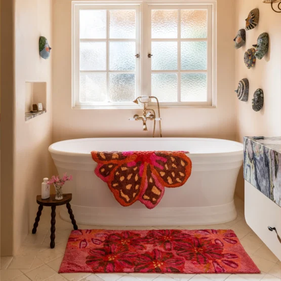 Bonnie & neil - Candy pink long bath mat - Image 2