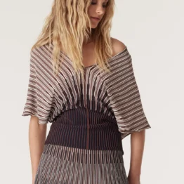 CABLE -  Madrid Crepe Top | Tile Jacquard
