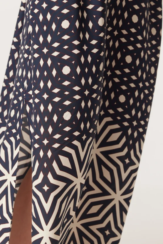CABLE -  Temple Halter Neck Dress | Mosaic Print - Image 5