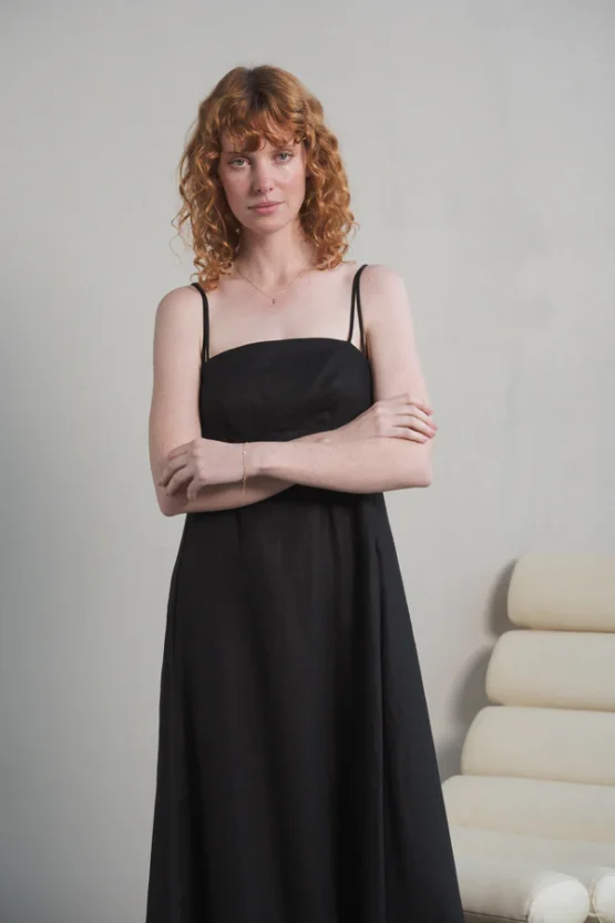 Lilly pilly - tori linen dress | black - Image 3