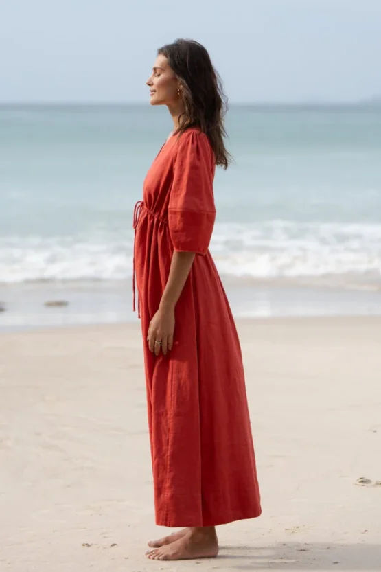 Lilly pilly - vida linen dress | hibiscus - Image 3