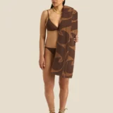 Soleil soleil - wave towel | umber