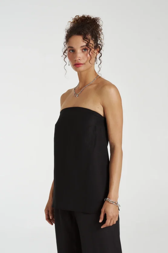 summi summi - strapless shift top | midnight black - Image 2