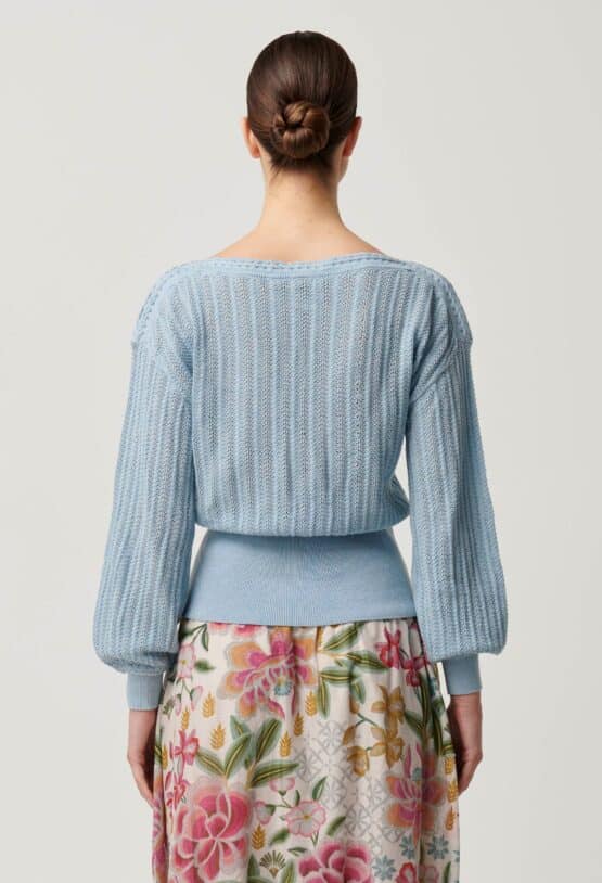 Once was - Marley knit top | cornflower - Image 5