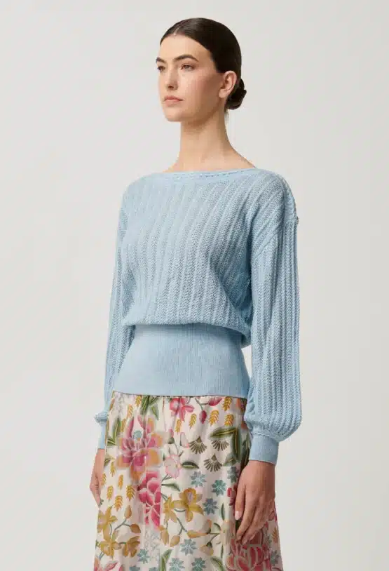 Once was - Marley knit top | cornflower - Image 3