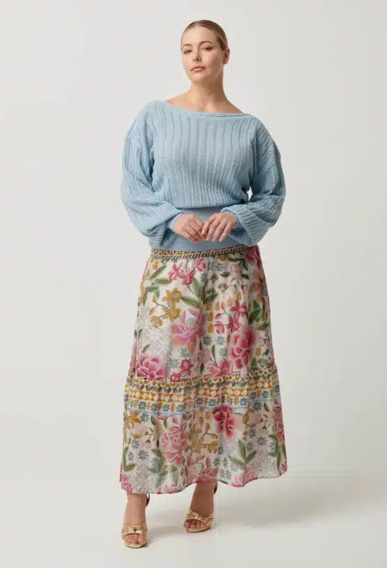 Once was - Marley knit top | cornflower - Image 2