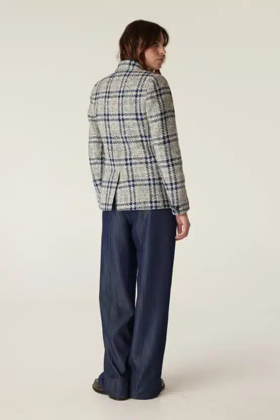 cable - alix jacket | navy check - Image 4