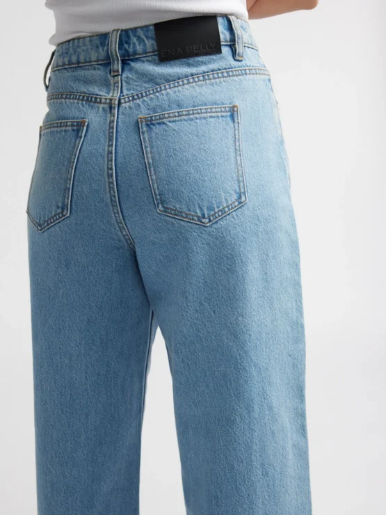 ena pelly - carrie straight leg denim jean | mid blue wash - Image 5