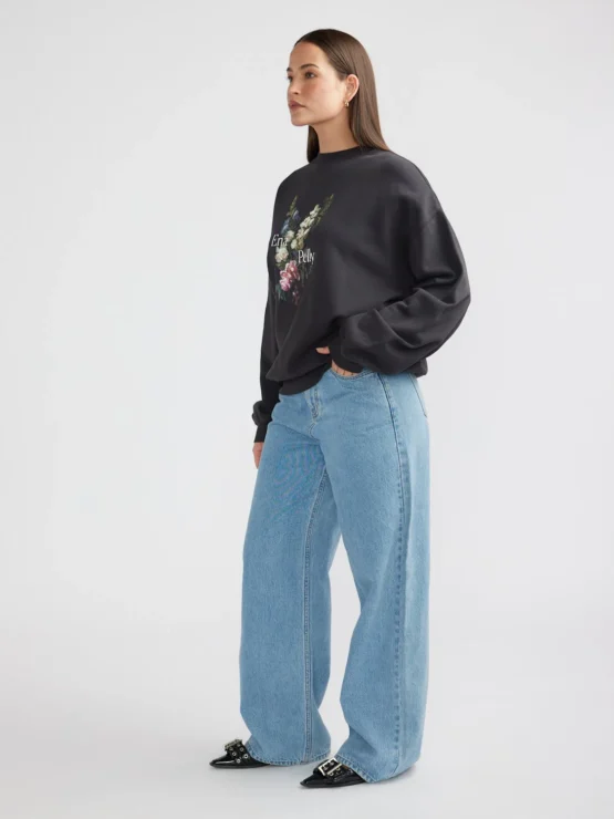 ena pelly - antique flower sweatshirt | vintage black - Image 2