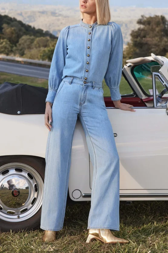 Zoe kratzmann - hanker top | light washer denim - Image 2