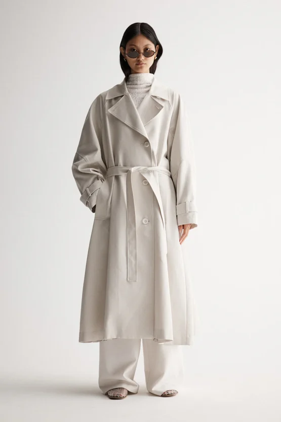 Elka collective - leonora trench coat | bone
