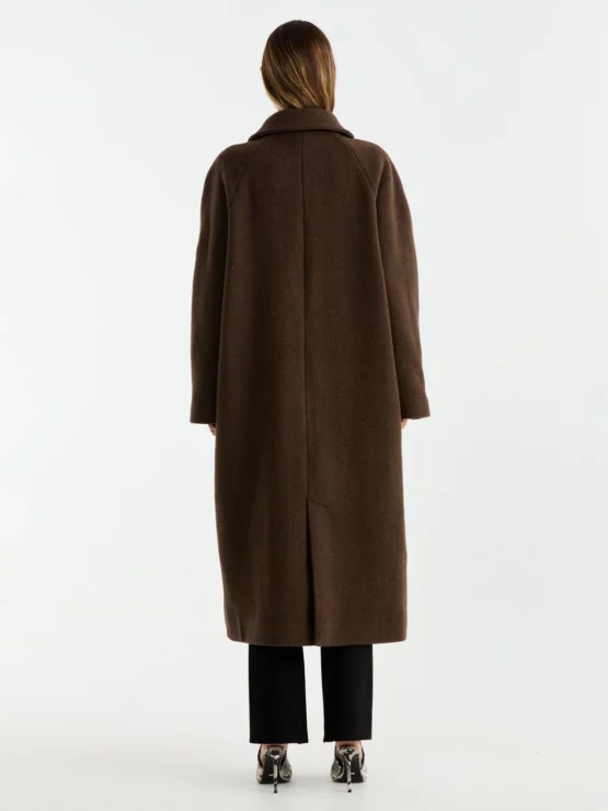 ena pelly - cleo wool blend coat | chocolate - Image 4