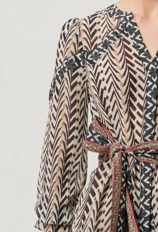once was - fallon blouse w tie | bromegrass - Image 7