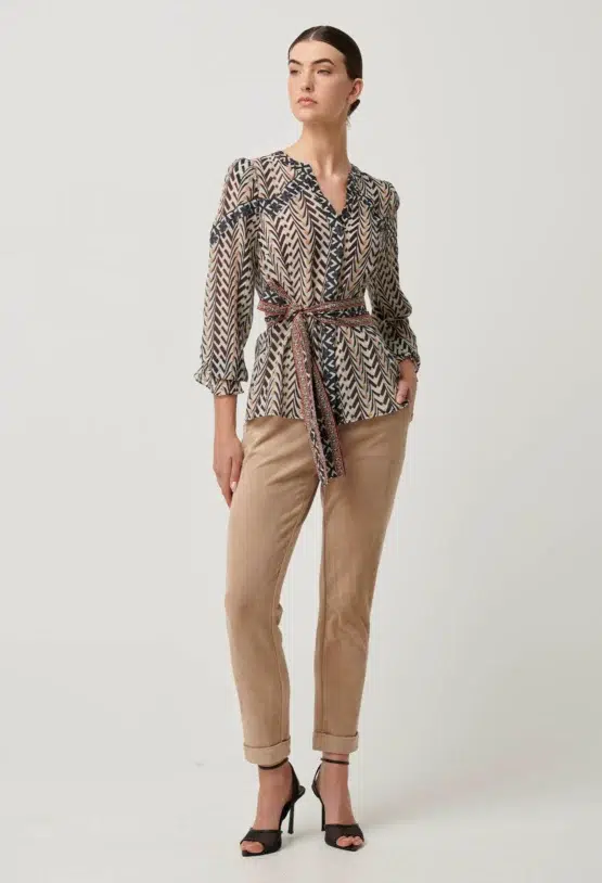 once was - fallon blouse w tie | bromegrass - Image 6