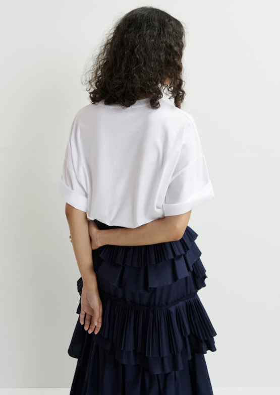 Essentiel Antwerp - Embroidered tshirt | white - Image 3