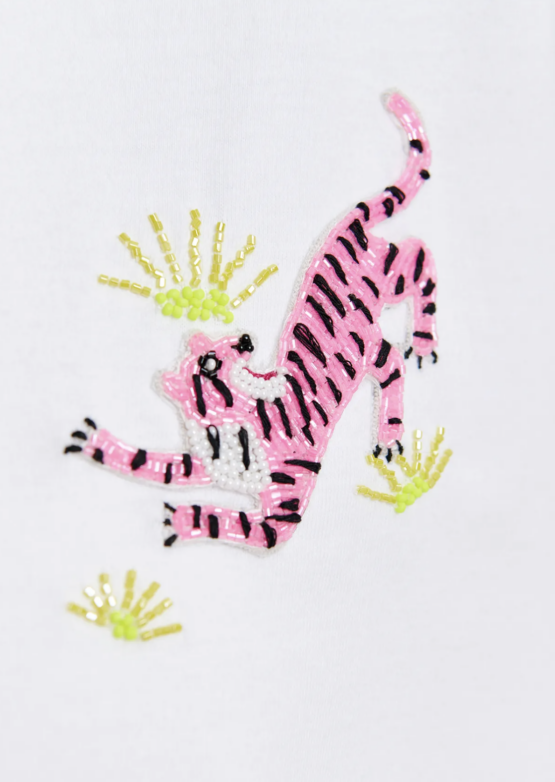 Essentiel Antwerp - Embroidered tshirt | white - Image 4