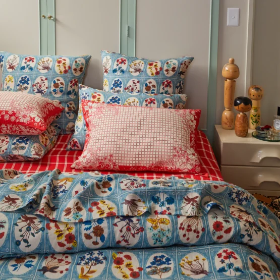 Sage x clare - mallorie linen pillowcase set | scarlet - Image 2