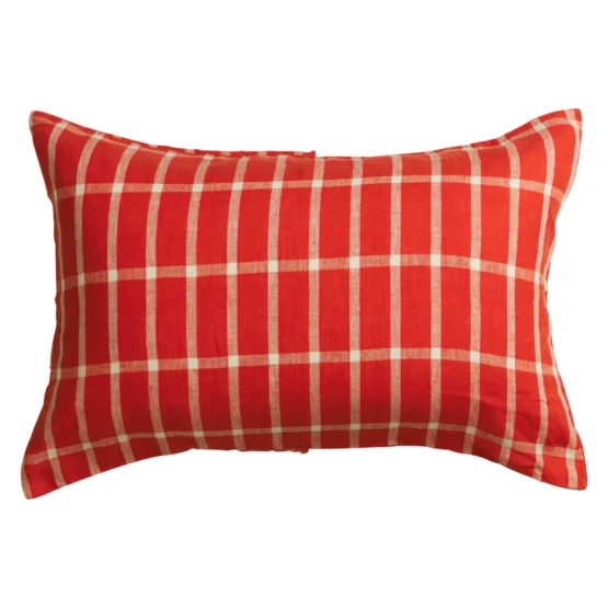 Sage x clare - remi linen pillowcase set | scarlet