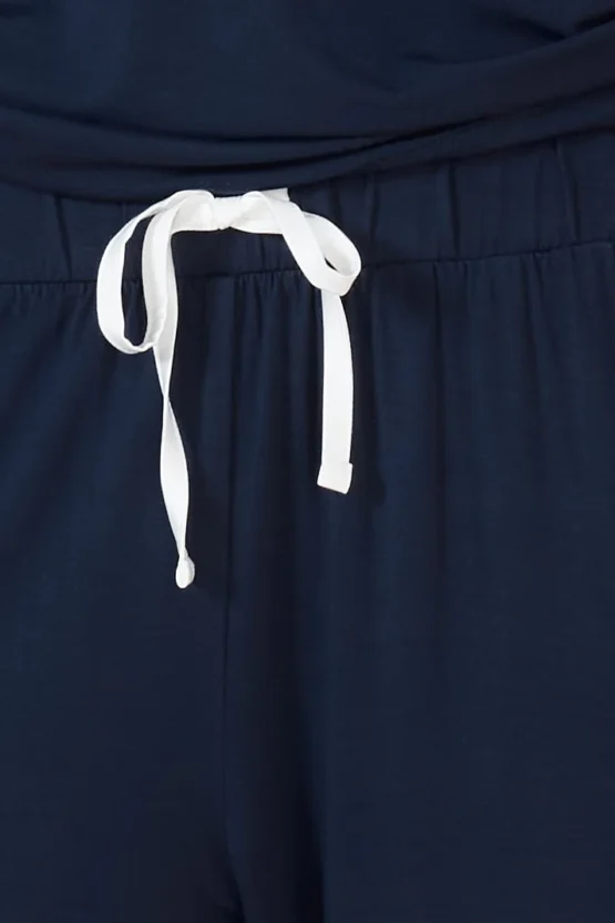 gingerlilly - anya bamboo sporty pj set | Navy - Image 5