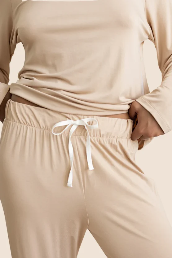 gingerlilly - anya bamboo sporty pj set | biscuit - Image 4