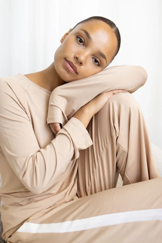 gingerlilly - anya bamboo sporty pj set | biscuit - Image 2