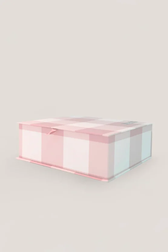 Gingerlilly - emery buffalo check cotton pj set | pink - Image 5