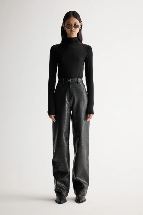Elka collective - eden pant | black croc
