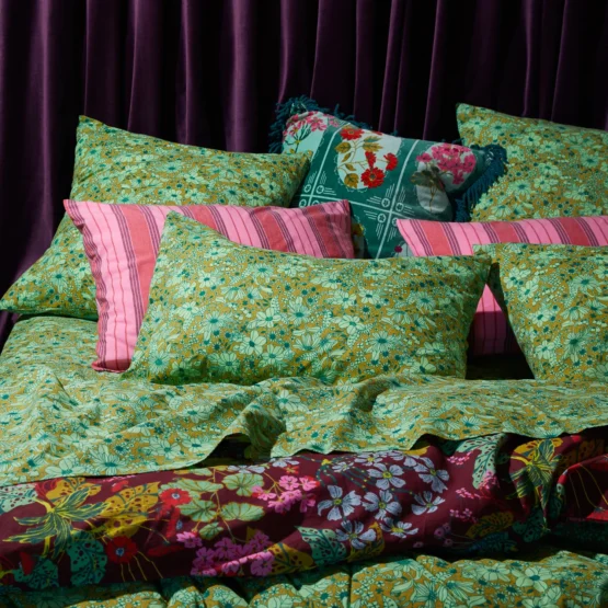 Sage x clare - evette cotton pillowcase set | olive standrad - Image 2