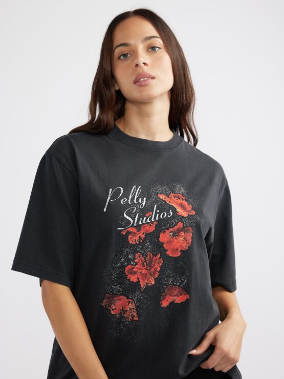 Ena pelly - poppies tee | vintage black