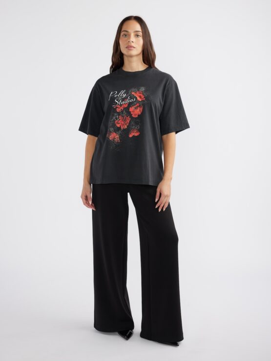 Ena pelly - poppies tee | vintage black - Image 2