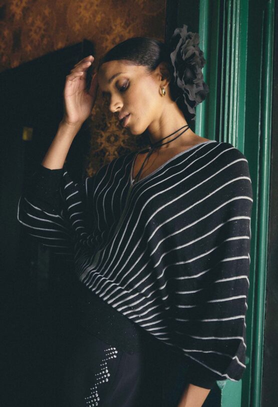 Once was - Francine knit top | onyx