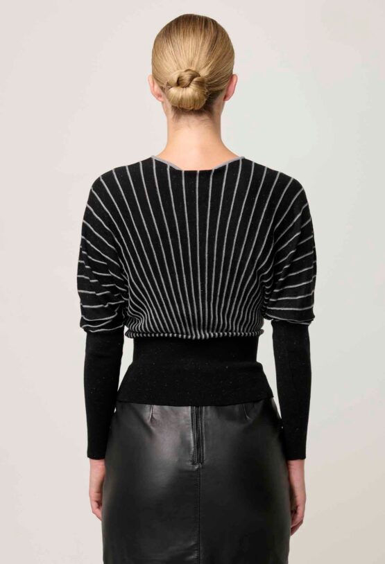 Once was - Francine knit top | onyx - Image 7