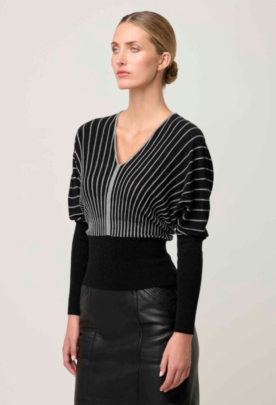 Once was - Francine knit top | onyx - Image 2