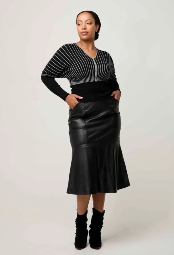 Once was - Francine knit top | onyx - Image 3