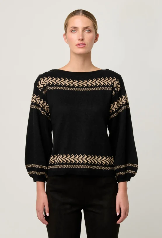 Once was - odessa knit top | onyx - Image 4