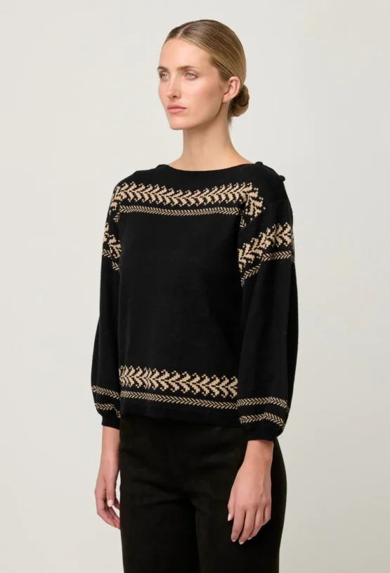 Once was - odessa knit top | onyx - Image 3