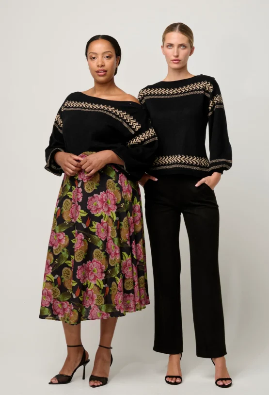 Once was - odessa knit top | onyx - Image 2