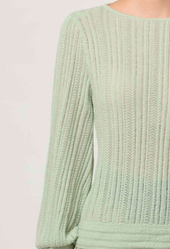 once was - solana knit top | celadon - Image 3