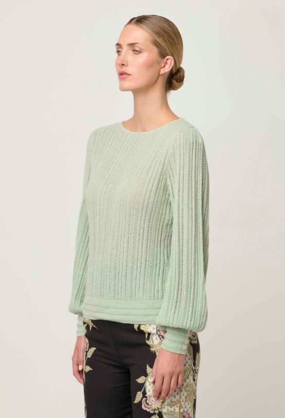 once was - solana knit top | celadon - Image 6
