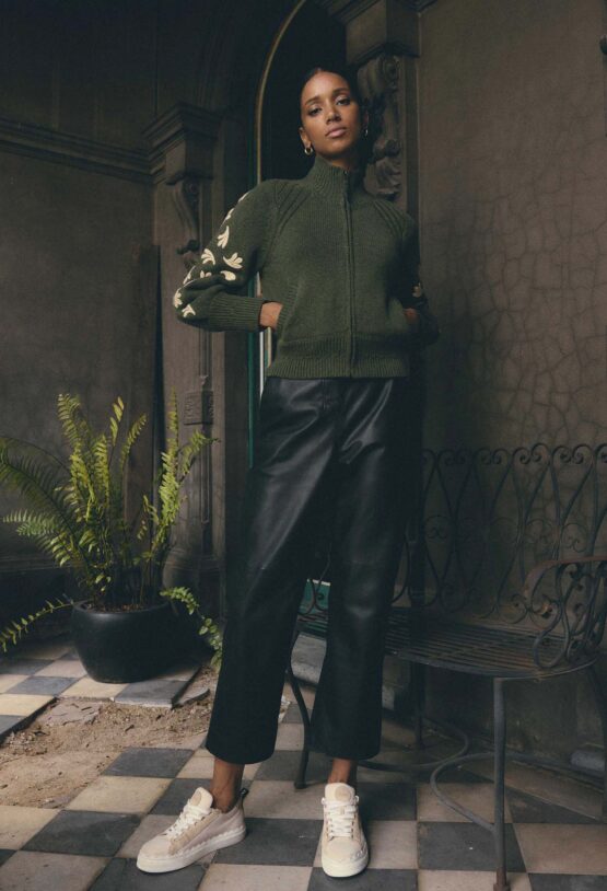 once was - montoya leather pant | onyx