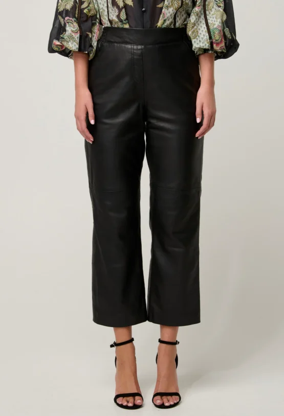 once was - montoya leather pant | onyx - Image 4