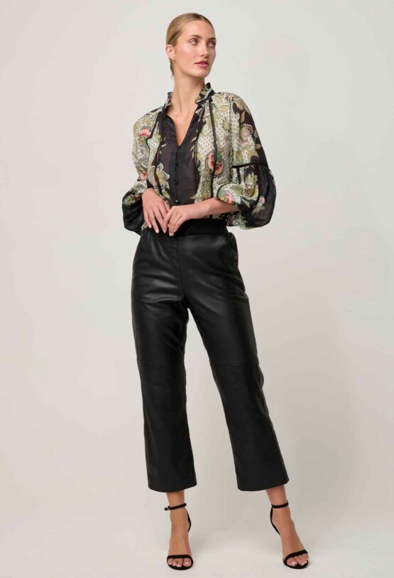 once was - montoya leather pant | onyx - Image 6
