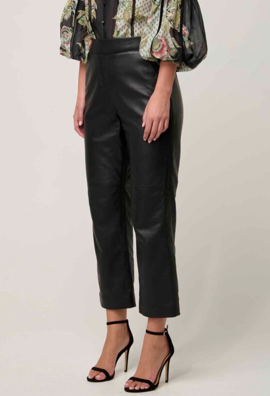 once was - montoya leather pant | onyx - Image 3